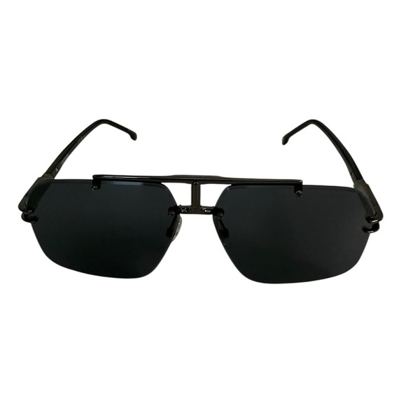 Carrera 1054/S Shield Sunglasses Black Rimless w/ Case EUC - Picture 3 of 7